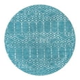 thumbnail image 3 of Unique Loom Paxon Trellis Collection Area Rug - Maeve (7' 10" Round Teal blue/Ivory), 3 of 7
