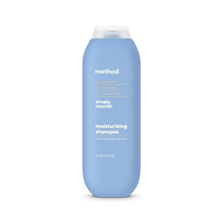 Method Moisturizing Shampoo, Simply Nourish, Sulfate Free, Paraben Free and Cruelty Free, 14 fl oz