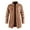Brown, variant on SMihono Sales Thicken Plush Long Sleeve Hoodless Faux Leather Coats for Men Plus Size Men Mid-length Slim Punk Jacket With Stand-Up Collar Top Casual Motorcycle Zip Casual Classic Brown 10