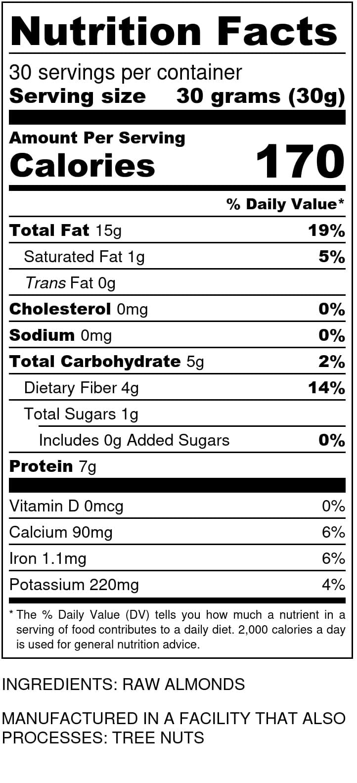 Raw Whole California Almonds-32 oz-No PPO Non GMO Protein Boost-Vegan and Kosher I'M A NUT