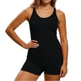 thumbnail image 3 of Sentmoon Maillot de Bain Deux Pièces Femme Short de Bain et Hauts de Bain Maillot de Bain Taille Haute Extensible Coupe Régulière Maillot de Bain Femme Hawaïen pour Looks Mode et Tendance P-2TG, 3 of 9