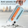 thumbnail image 4 of Allytechgroup iPhone 16 Plus Case with Cards Holder & Hand Strap, Clear Back Cover Shockproof Drop Protective Anti-Yellowing Bumper Phone Case for Apple iPhone 16 Plus, Skyblue, 4 of 11