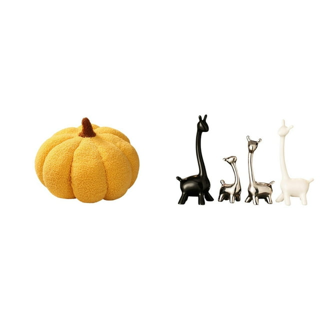 Cojín decorativo de cerámica con forma de jirafa y calabaza de Halloween, pieza central para sofá, dormitorio moderno y creativo, decoración para ofic