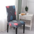 thumbnail image 2 of Cubierta De Silla Del Comedor Del Estiramiento Universal Taburete Del Asiento Del Taburete Cubierta De Cubierta Hojas BLESIY Cubierta de silla de comedor, 2 of 8