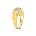 thumbnail image 3 of FB Jewels 10kt Two-tone Gold Mens Round Diamond Wedding Band Ring 1/8 Cttw, 3 of 4
