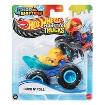 Hot Wheels Monster Trucks 1:64 Color Shifters, 1 Toy Truck Changes Colors in Water (Styles May Vary)