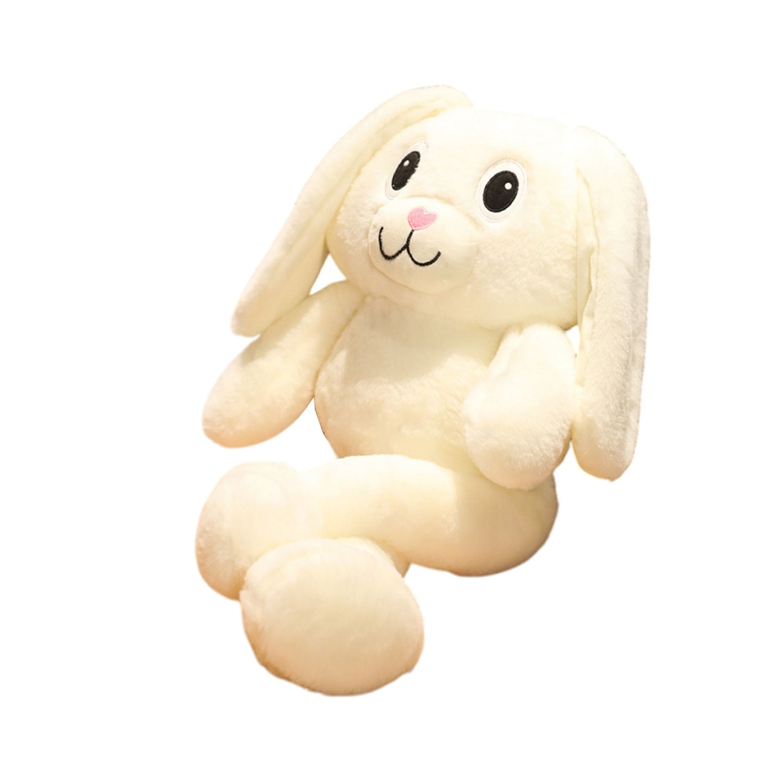 YUNAFFT Bunny Plush Toy,Soft Bunny Rabbit Plush Stuffed Animal Plushie Soft Rabbit Plush Pillow with Pulling Ears Plush Toy Animal Plushie Soft Plush Pillows Stuffed Animals Pillow