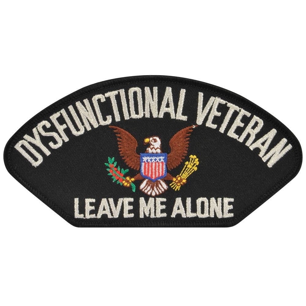 Pink & White Dysfunctional  Veteran’s Wife Patch ‘Leave Me Alone’