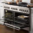 thumbnail image 2 of ZLINE 60" 7.4 cu. ft. Dual Fuel Range with Gas Stove and Electric Oven in Fingerprint Resistant Stainless Steel and Blue Gloss Doors (RAS-BG-60), 2 of 5