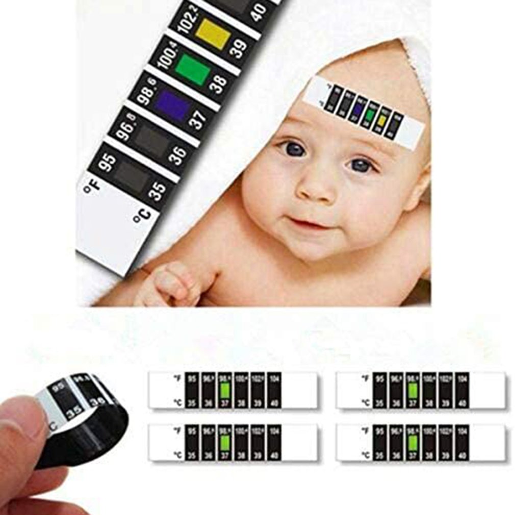Baby Forehead Thermometer 3540 ℃ Pvc Fever Detection Forehead Black