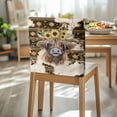 thumbnail image 3 of TSOVTHRID Chair Back Cover Stretchable Breathable Chairs Back Slipcovers Soft Dining Chair Protector for Dinning Room Party Festival Decor, Highland Cattle Sunflower Aztec Tribal Print, Set of 2, 3 of 7