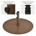 thumbnail image 4 of Patiojoy Base de Parasol de Marché pour Patio 59 Lb Support de Parasol Rond Robuste avec 3 Adaptateurs Brun, 4 of 6