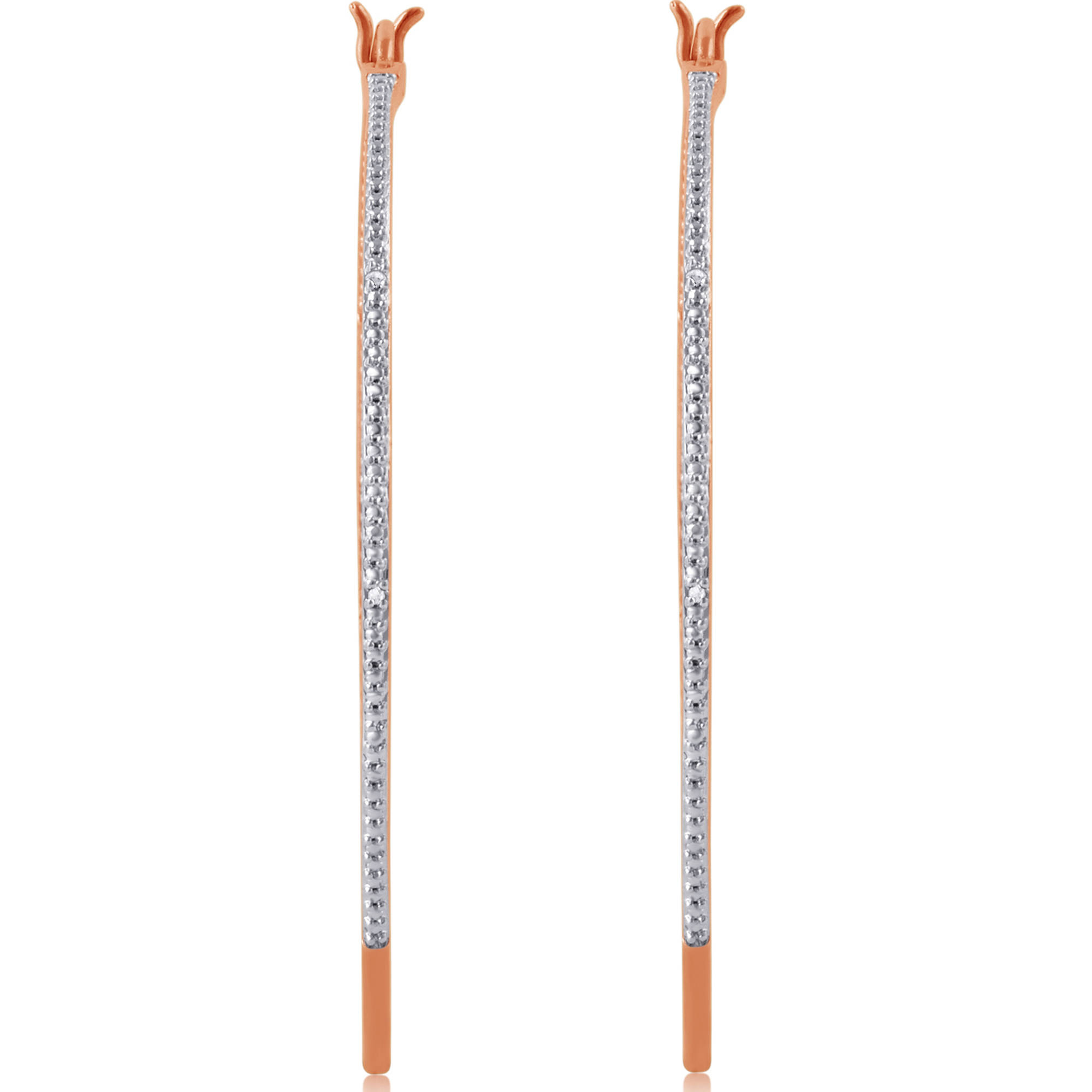 Arista Diamond Accent 14k Rose Gold Plated Hoop