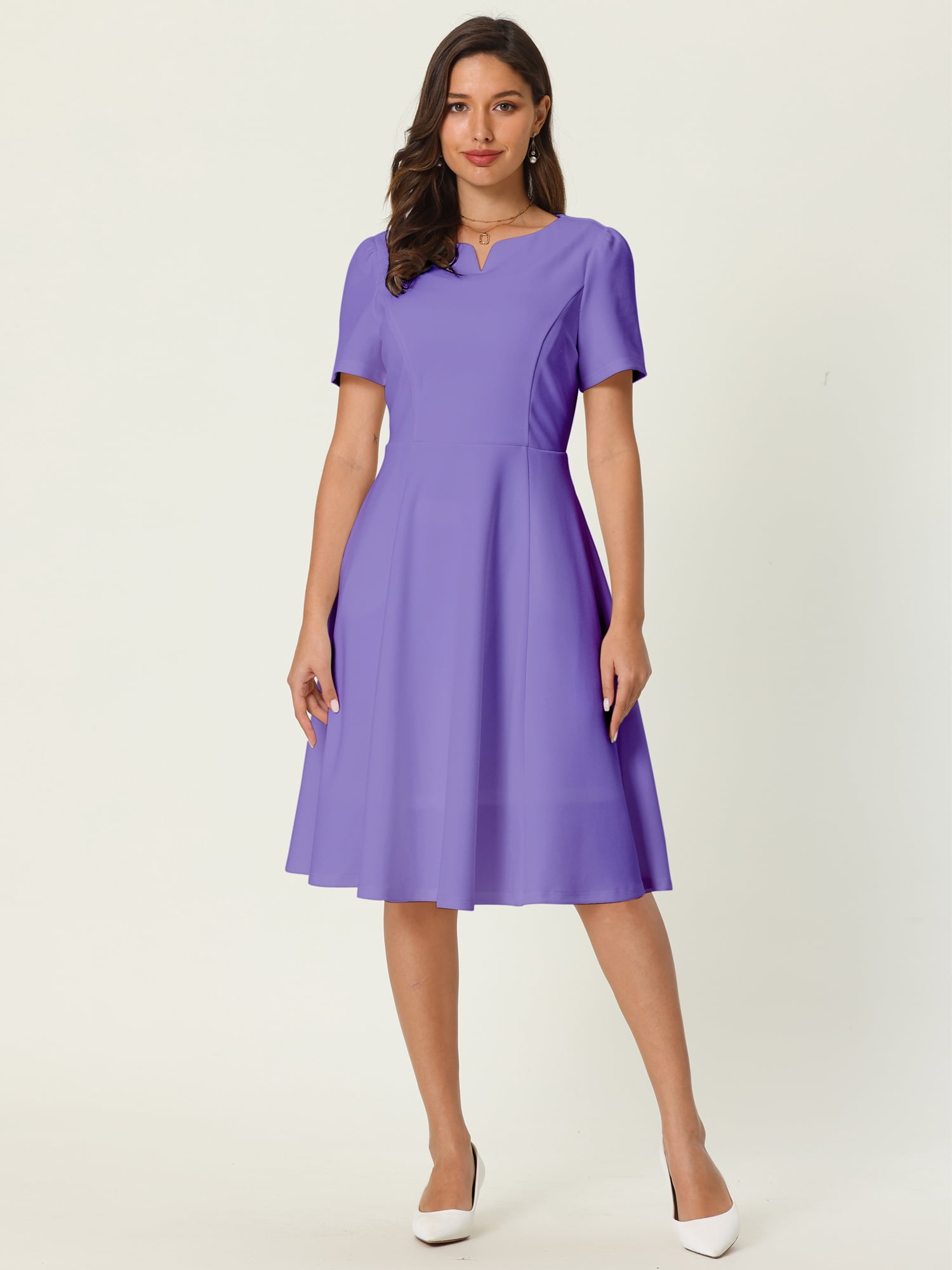 DARING DIVA A-Line Work Church Pockets Dress 2XL Blue Purple