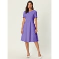 thumbnail image 2 of DARING DIVA A-Line Work Church Pockets Dress 2XL Blue Purple, 2 of 6
