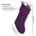 thumbnail image 3 of Large Knitted Christmas Stocking PurplePattern Wall Decor Candy Bag Holiday Home Decoration, 3 of 6