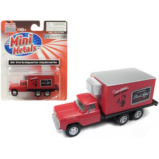 Classic Metal Works 30508 1960 Ford Box Reefer Camion Réfrigéré Carling Noir Étiquette Bière Rouge 1-87 HO Échelle Modèle