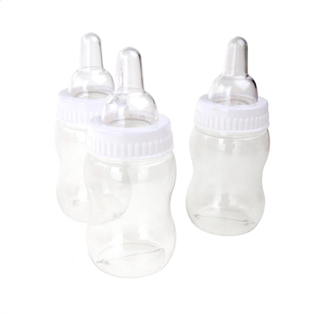 12 Units Candy Bottles Baby Shower Favor Mini Transparent Candy Boxes for Boys