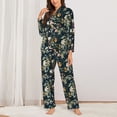 thumbnail image 2 of Kdxio Watercolor Floral Women's Pajama Sets Long Sleeve Button Down Sleepwear Nightwear Soft Pjs Lounge Sets-Small, 2 of 7