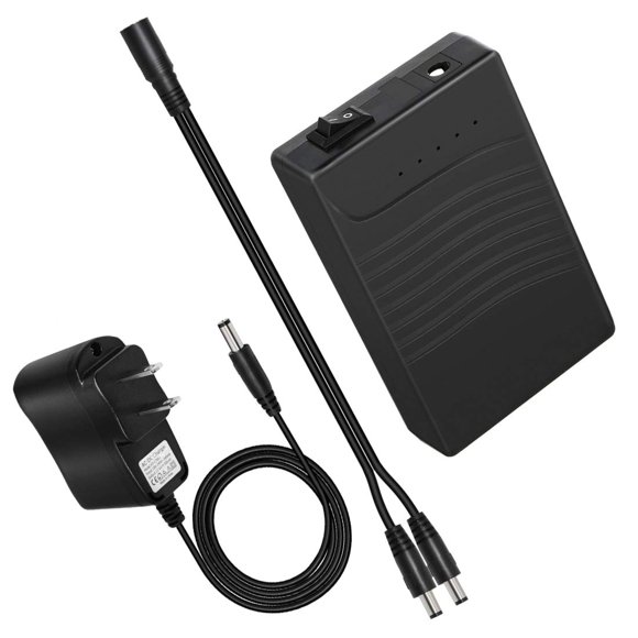 Paquete de baterías TalentCell 12 V DC 3000 mAh con cargador negro