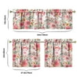 thumbnail image 4 of 3 PCS Farmhouse Kitchen Curtains Set - Cute Pig Print Tier & Valance, Watercolor Animal Cartoon Design, Semi-Sheer Rod Pocket Window Panels (54x18 + 2x27.5x24 Inch), 4 of 4