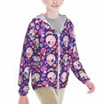 thumbnail image 2 of Cauagu cute rainbow mushroom Skull Print Sun Protection Jacket for Teen,Full-Zipper Long Sleeve Sun Shirts with Pockets UV Hoodie Shirts Outdoor Athletic Jacket-Large, 2 of 7
