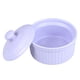 thumbnail image 2 of EeaseMX Recipiente de cerámica para hornear, resistente al calor, para pudín, gelatina, postre, tazón pequeño con tapa para cocina casera (morado), 2 of 7