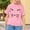 shirts for girls clearance-Pink, variant on Kids Cartoon Cat Graphic Tee for Ages 2-12 Years Boys Girls Casual Short Sleeve T-Shirt Top Soft Summer Cotton Animal Print Shirt Trendy Children's Playwear Breathable Tops