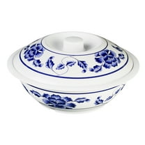 Excellante Lotus Melamine Dinnerware Collection 75 oz., 10" Serving Bowl with Lid, Comes in Each