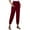 Red, variant on OSOLU Solid Color Womens Linen Wide Leg Pants Casual Loose Elastic Waisted Barrel Beach Palazzo Pants With Pockets Trousers Fashionable Classic Leisure Bottoms
