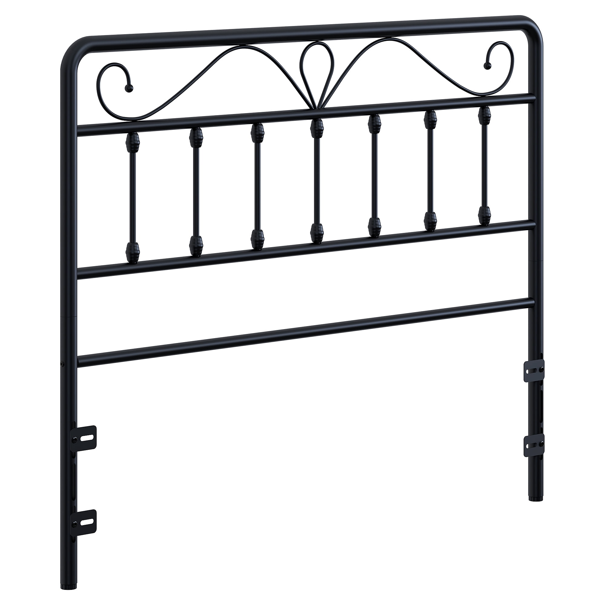 Yoneston Alden Designed Metal Full Size Vintage Headboard with Height Adjustable for Bed Frame, Black