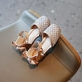 thumbnail image 4 of URMAGIC Girls Toddler/Little Kid Flats Dress Shoes Princess Pearls Bow Girl Glitter Party Wedding Sandals, 4 of 16