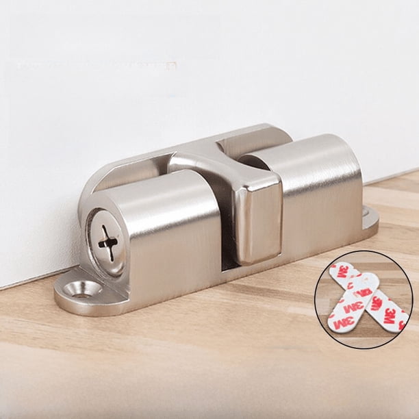 Tope de puerta invisible para inodoro, silencioso, para el hogar, para puerta atascada, sin perforaciones, de aleación no magnética