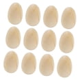 thumbnail image 3 of 12 huevos de madera para manualidades, huevos hechos a mano, juguetes de comida, decoración de huevos, marrón, 3 of 8