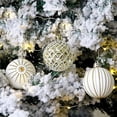 thumbnail image 4 of 30PCS Christmas Balls ,60MM Gold&White Painted Shatterproof Festive Wedding Hanging Ornaments Christmas Trees Decoration, 4 of 7