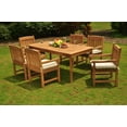 thumbnail image 3 of Grade-A Teak Dining Set: 6 Seater 7 Pc: 71" Rectangle Table And 6 Devon Arm Chairs Outdoor Patio WholesaleTeak #51DV1607, 3 of 6