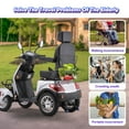 thumbnail image 4 of SKRT Large 4 Wheels Mobility Scooter (XW-E01), Electric Heavy Duty Wheelchair Device, 500 LBS Capacity for Seniors & Adults, Speed Adjust, Rear Trunk, Seat Extension, 4 of 9