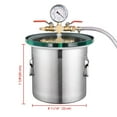 thumbnail image 6 of Yescom 2 Gallon Stainless Steel Vacuum Chamber Tempered Glass Lid kit for Essential Oils Silicone Mold Defoaming DIY, 6 of 11