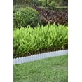 thumbnail image 4 of Evelyne Garden Border Edging: Wooden Fence Design - 8pcs Gray Yard Landscaping Fence Liner Lawn Edge Barrier - 10ft Kit of Decorative Lawn Landscape Panels Elements - GMT-10374-E08, 4 of 10
