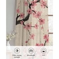 thumbnail image 6 of Spring Flowers Sheer Curtains 54 Inch Length 2 Panels Set for Living Room/Bedroom, Country Pink Peach Blossoms Botanical Floral Kitchen Curtains Grommet Curtains Window Treatments 42"x54"x2, 6 of 7