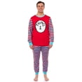 thumbnail image 2 of Dr. Seuss Thing 1 and Thing 2 Character Emblem Matching Family 2-Piece Tight Fit Pajama Set, 2 of 5
