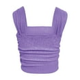 thumbnail image 3 of Timegard Débardeurs de Sortie pour Femmes Sans Manches Ajusté Froncé Confortable Décontracté Court Blouse Camis, 3 of 3