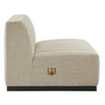 thumbnail image 3 of Modular Sofa Chair, Beige Black, Fabric, French Living Lounge Cafe Lobby Hospitality Restaurant, Modern Contemporary HB33743, 3 of 7
