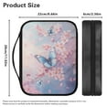 thumbnail image 5 of FKELYI Bible Cover with Zipper Pocket Faux Leater Bible Bags with Handle Book Carrier Organzier Holder for Prayer Christian Study Pink Cherry Floral Butterfly Print Scripture Protector, 5 of 6