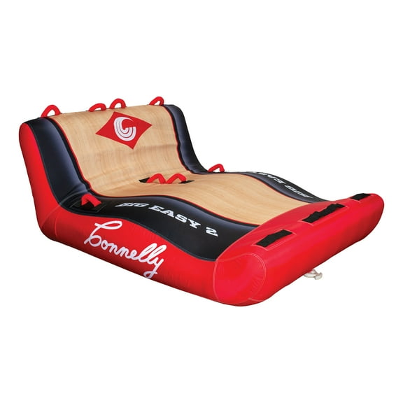 Connelly Big Easy 2 Person Inflatable 2 Way Towable Lounge Inner Tube, Red