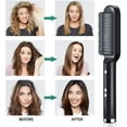 thumbnail image 2 of Hair Straightener Brush  Anti-Scalding  25s Fast Heating Ceramic PTC-Stop Automatic  5 Heat Levels Heat Protection Sensor, 2 of 6