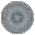 thumbnail image 2 of SAFAVIEH Braided Lyla Solid Polyester Reversible Area Rug, Dark Gray/Light Blue, 5' x 5' Round, 2 of 8