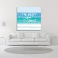 thumbnail image 2 of 14" x 14" Beach Is Calling by Sylvia Coomes Wall Art Print on Canvas Fabric Blue, 2 of 3