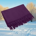 thumbnail image 2 of Splozh Women Neck Scarf Winter Women Scarf Pashmina Shawls and for Evening Dress Bridesmaid Wedding Bridal Winter Warm Long Large Scarves Dark Purple,One Size, 2 of 7