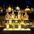 thumbnail image 4 of 3 Tier Wine Rack with Light LED Liquor Bottle Display Case Acrylic Illuminated Bar Bottle Display Shelf RGB Lighting for Home Commercial Bar Party, 4 of 8